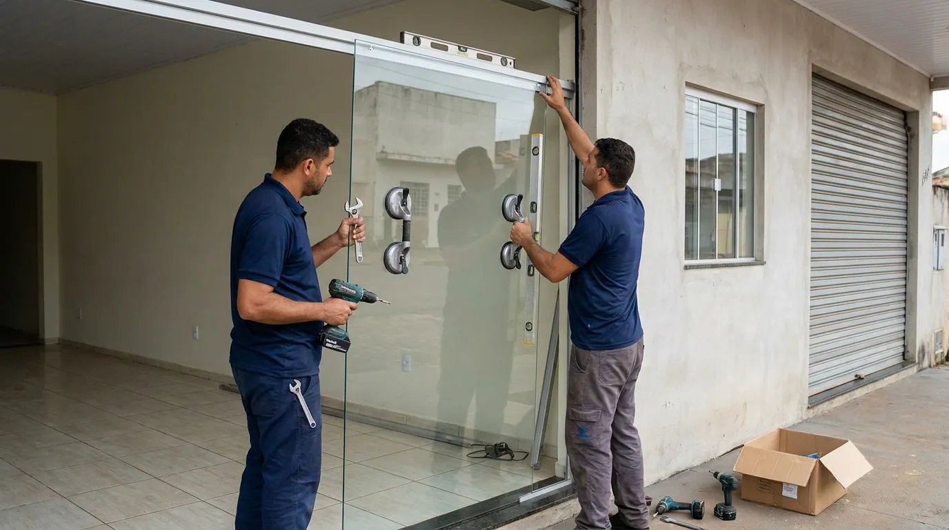 Troca de Puxador e Fechadura do Box em Canoas‑RS