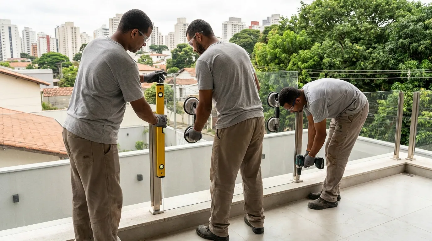 Guarda-Corpo de Vidro para Sacada em Canoas‑RS